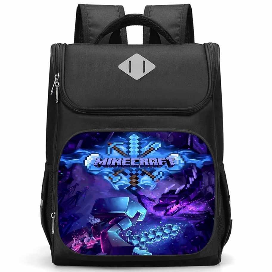 轻便儿童书包超炫酷我的世界大容量1-6年级动漫周边防泼水双肩包