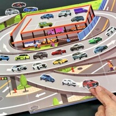 交通汽车磁吸安静书3到6岁小车迷磁力贴儿童贴纸书男孩贴画玩具