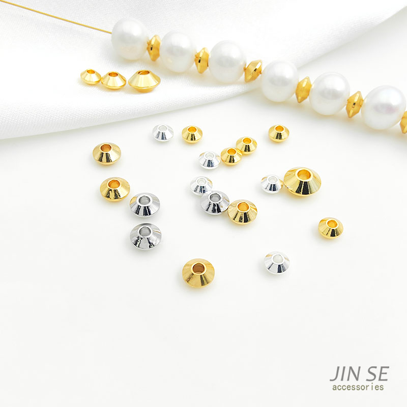 光面飞碟珠飞盘隔珠diy饰品配件