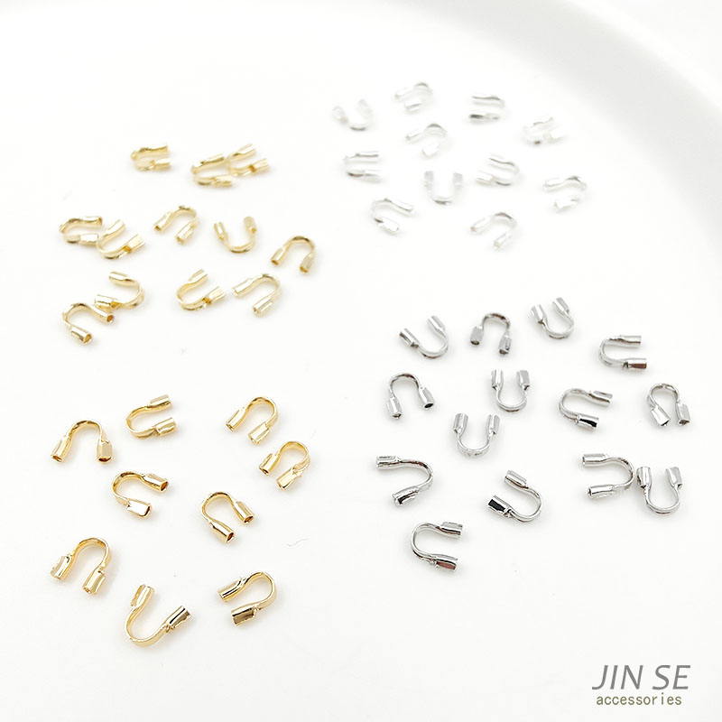 保色14k包金马蹄收尾扣diy