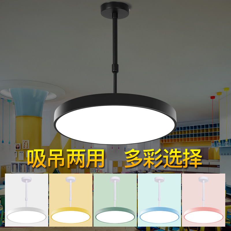 高亮圆形餐厅简约铁艺吊杆吊灯