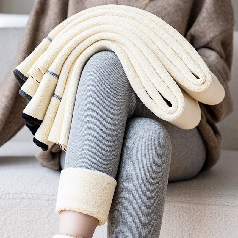 加绒加厚打底裤加长版高个子大码200斤高腰特厚保暖女外穿秋冬季