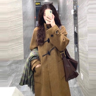 韩系呢子大衣女2026秋冬季新款毛呢外套小个子赫本风高级感正流行