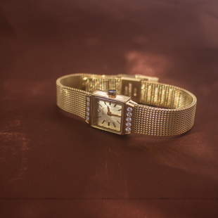 日本agete复古手表女vintege中古风小巧百搭小方表迷你方形石英表