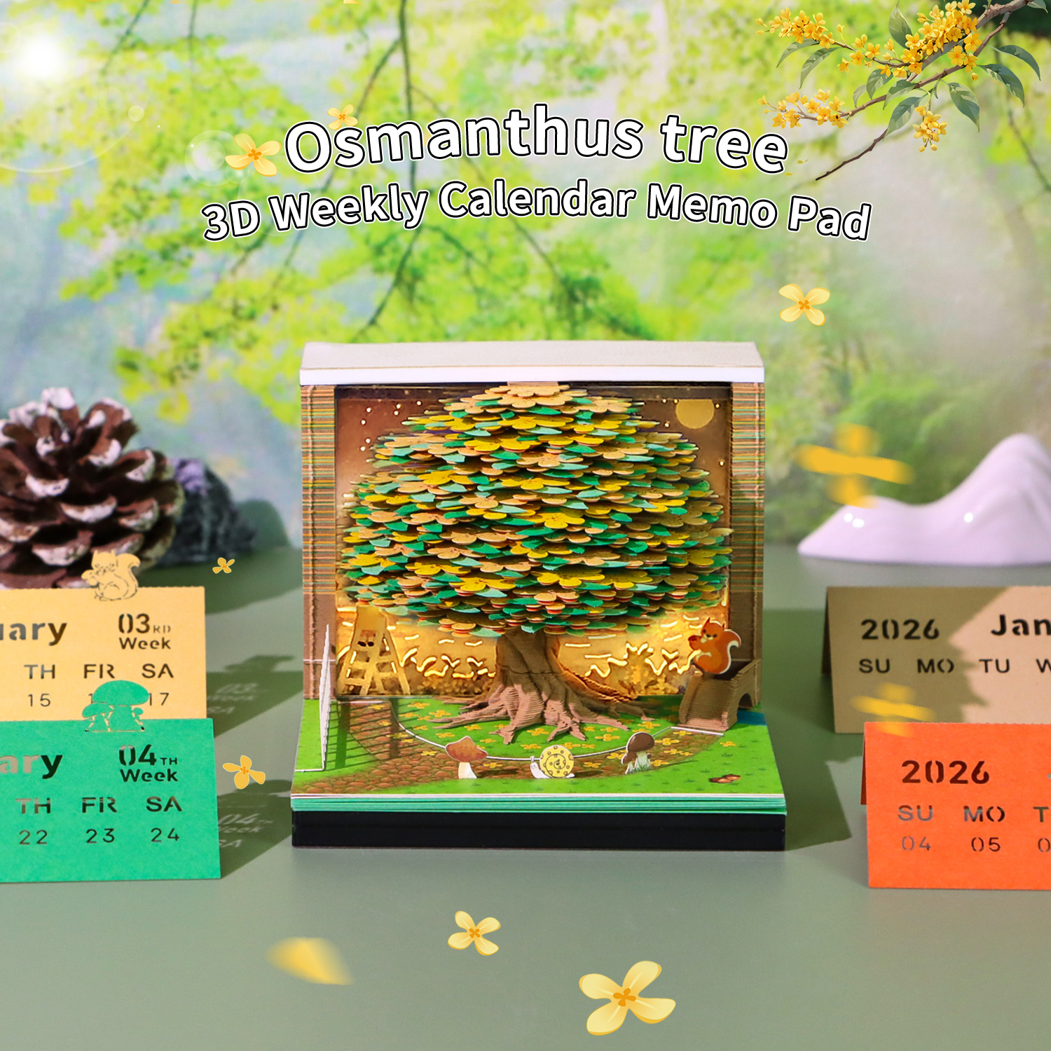 2026年新款树屋桂花树屋创意日历