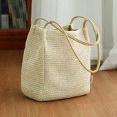 布奏编织包2024新款 慵懒风夏季 草编包单肩包设计感小众上班通勤包