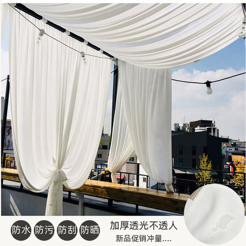 防水窗纱涤纶透光不透人简约户外