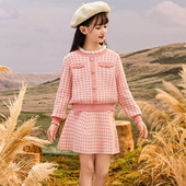 儿童针织两件套童装 秋装 短裙子 连衣裙2025新款 女童小香风毛衣套装