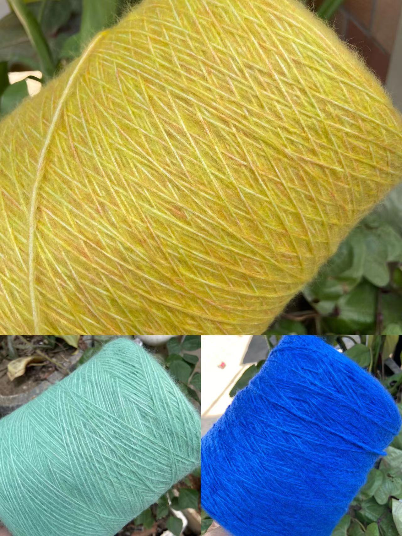 艺凡毛线中粗喷毛纱空芯马海毛