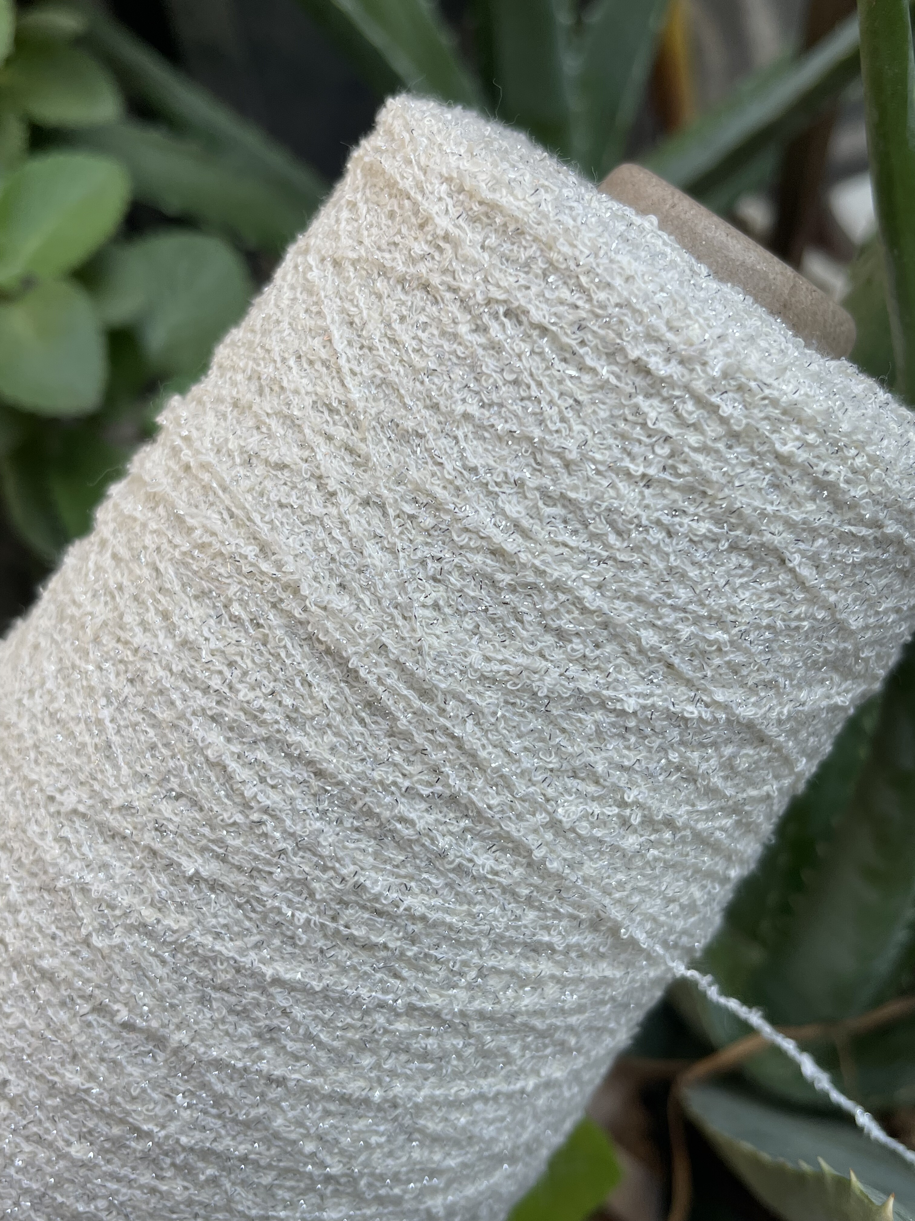 特色闪丝棉圈圈 银葱小圈圈66%棉特种纱 柔软不扎手编毛衣线 配线