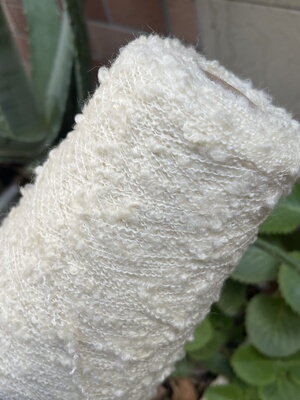 高比例羊毛马海毛豆豆线  原白羊毛结子 手编毛衣外套 帽子线配线