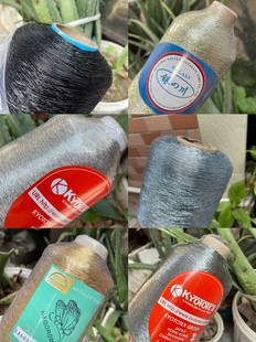 网红同款 金银色包芯棉 定型丝手工编织手提包 硬挺包芯纱 绣花线