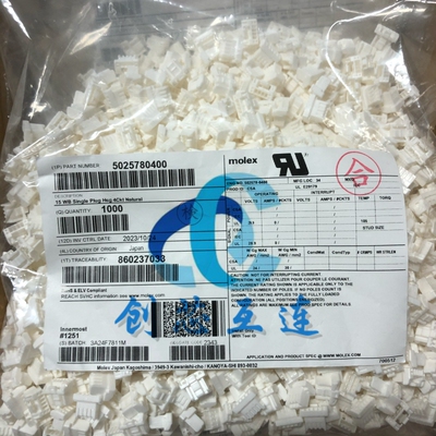 Molex连接器 502578-0400 5025780400 4PIN 1.5mm间距 胶壳