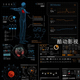 300组高科技科幻军事HUD动画UI动态界面信息地图元 素人体AE模板