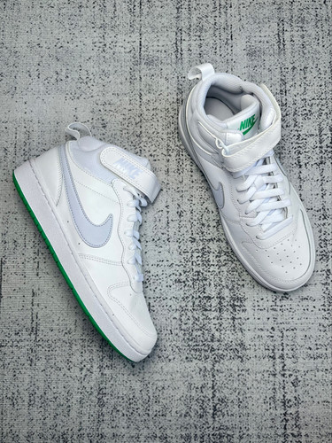 NikeCourt Borough Mid 2 GS GS 中帮 板鞋 白色 男女同款