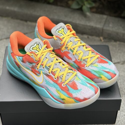 Nike Kobe 8 Protro Venice Beach 低帮 篮球鞋 男款 蓝红橙