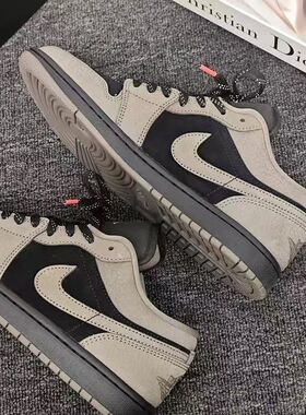 耐克AJ1摩卡棕黑色小倒钩低帮复古休闲运动鞋篮球鞋男IB7109-005