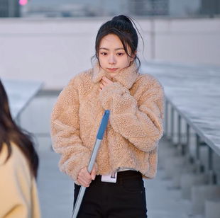 骄阳似我赵今麦聂曦光同款衣服2025秋冬新款韩版短款毛呢外套女