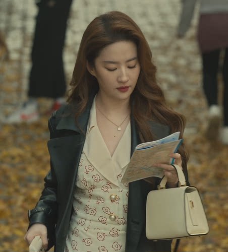 玫瑰的故事刘亦菲黄亦玫同款衣服2025秋冬韩版中长款风衣皮外套女