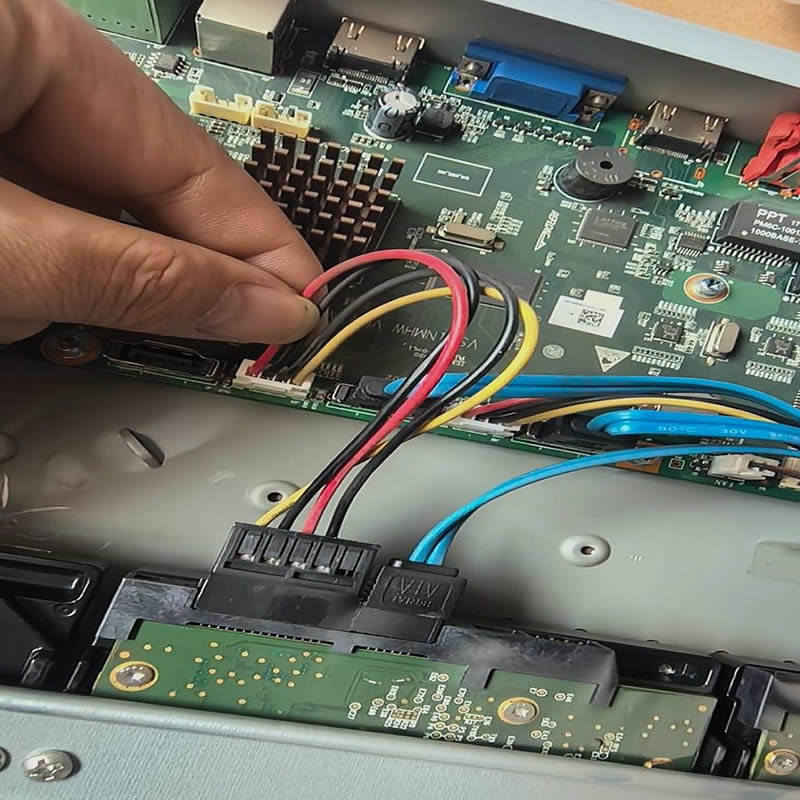 宇视录像机硬盘sata线 视频监控录像机 4针 3.5机械硬盘供电线4P