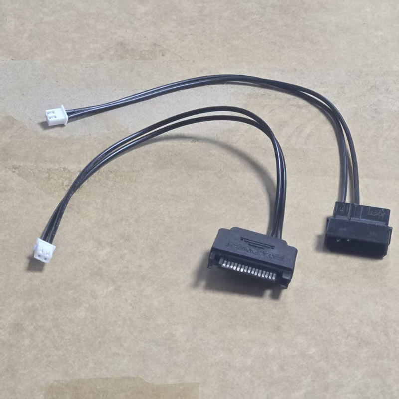 机箱散热风扇电源sata转2针 集线器供电线2P转4P 大4D电源转接线