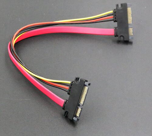SATA7+15P 公对公转接线 22p硬盘连接线 SATA线 数据电源二合一线