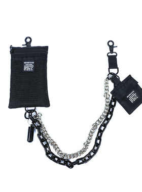 MEDKAI裤链手机包嘻哈配饰小包国潮牌男女斜挎胸包腰包挂脖手机袋