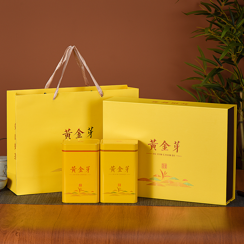 茶二叔2023年正宗安吉黄金芽250g茶叶送礼盒装新茶白茶特级黄金牙