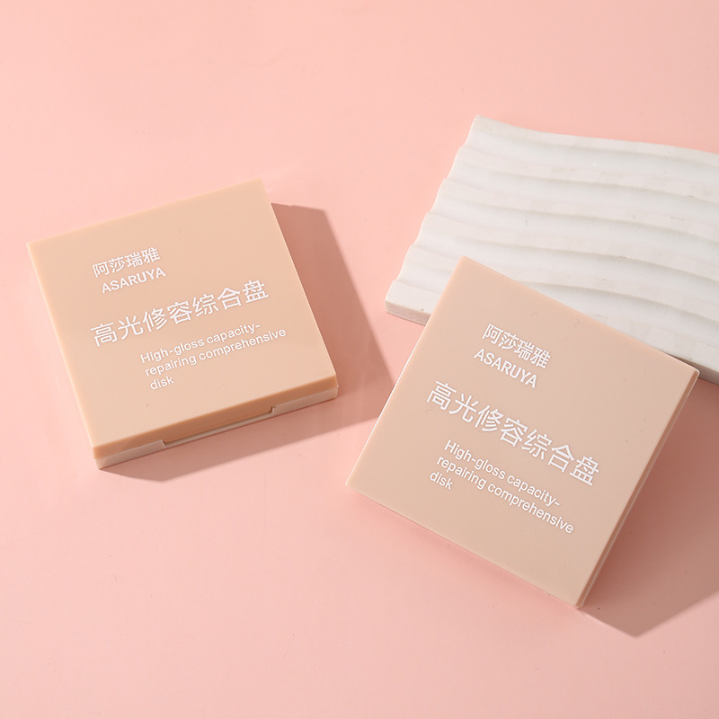 阿莎瑞雅四色高光修容综合一体盘阴影提亮鼻泪沟影立体V脸卧蚕