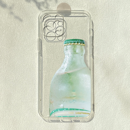 气泡水适用iPhone16promax手机壳苹果15pro简约13mini小清新xsmax菲林7/8plus软reno9荣耀80小米11透明一加12