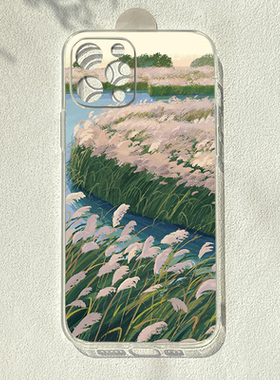 艺术田园插画适用苹果15/14华为p60小米11OPPO荣耀80vivos17手机壳12