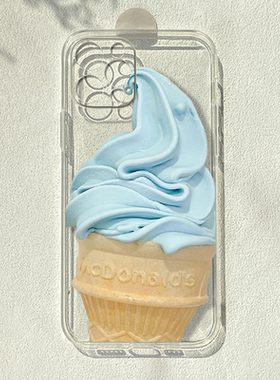 ins夏日冰淇淋适用苹果15/16promax华为p60/nova10小米13创意reno9pro+荣耀80vivos17e一加11pro透明xr手机壳