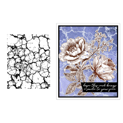 新款复古透明硅胶印章裂痕背景 跨境手帐装饰印章stamp