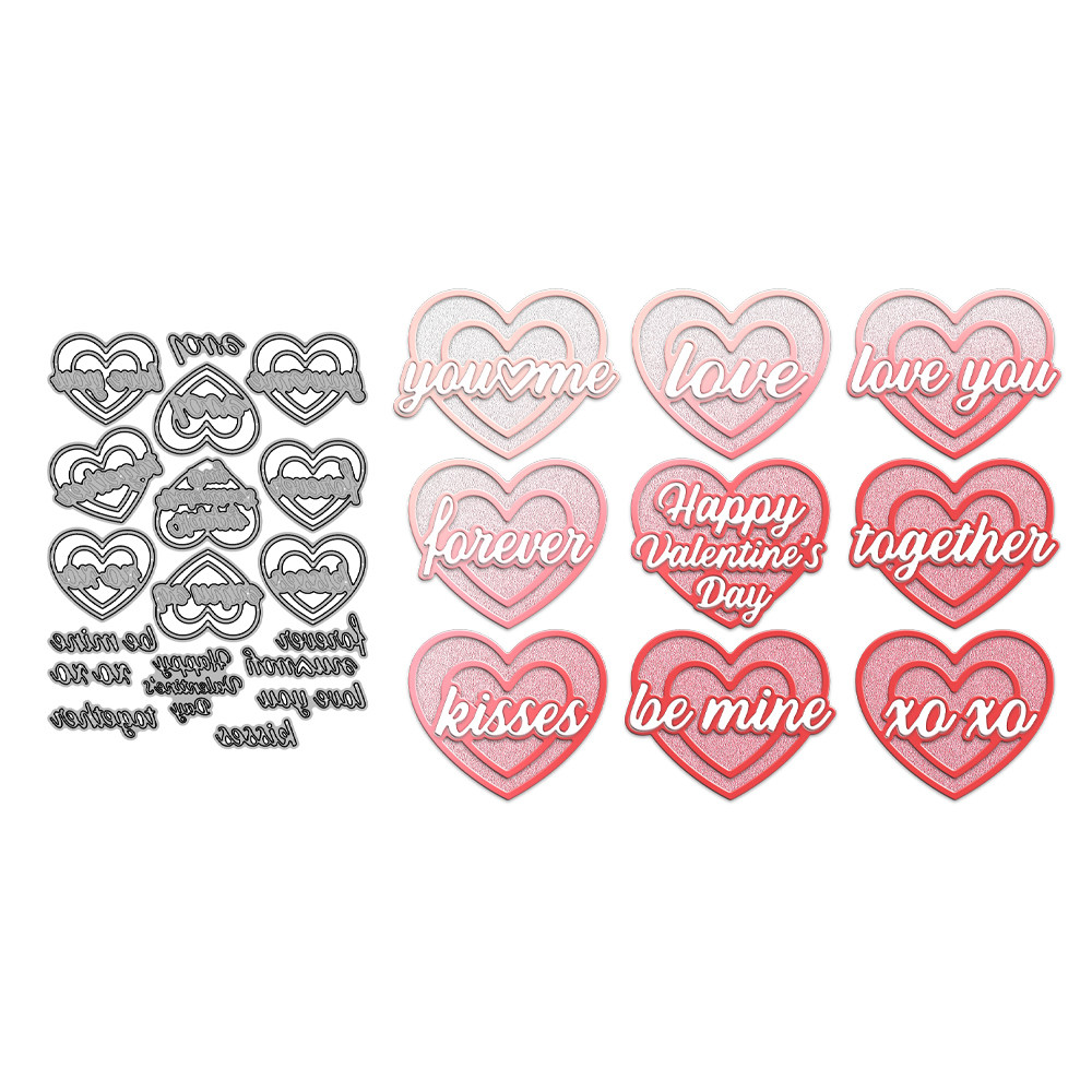 情人节通用字母爱diy金属压花切割刀模碳钢剪纸模板cutting die