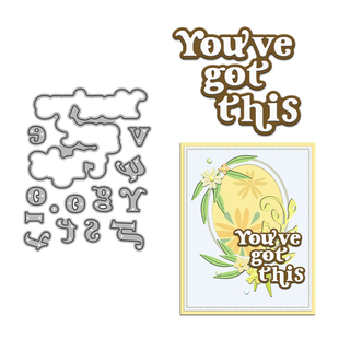 金属碳钢压花刀模手帐装饰youve got this碳钢刀模跨境代发贴标