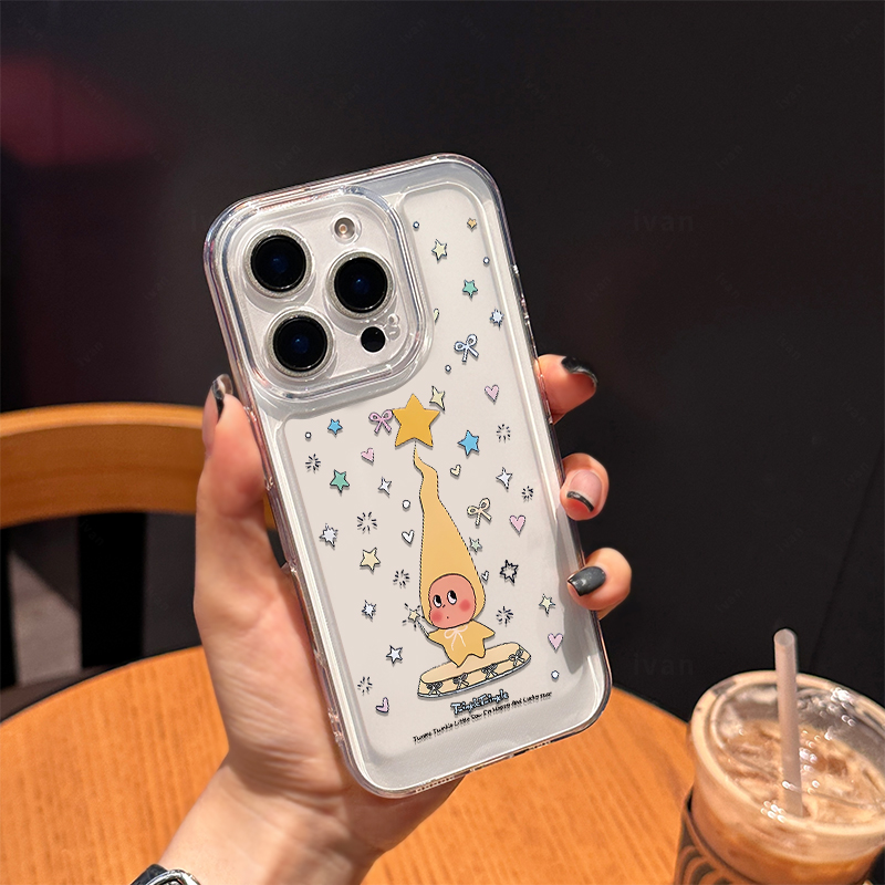 ivan适用苹果16手机壳iphone16promax星星人15promax14卡通可爱13透明plus新款女生17软硅胶11全包超薄保护套
