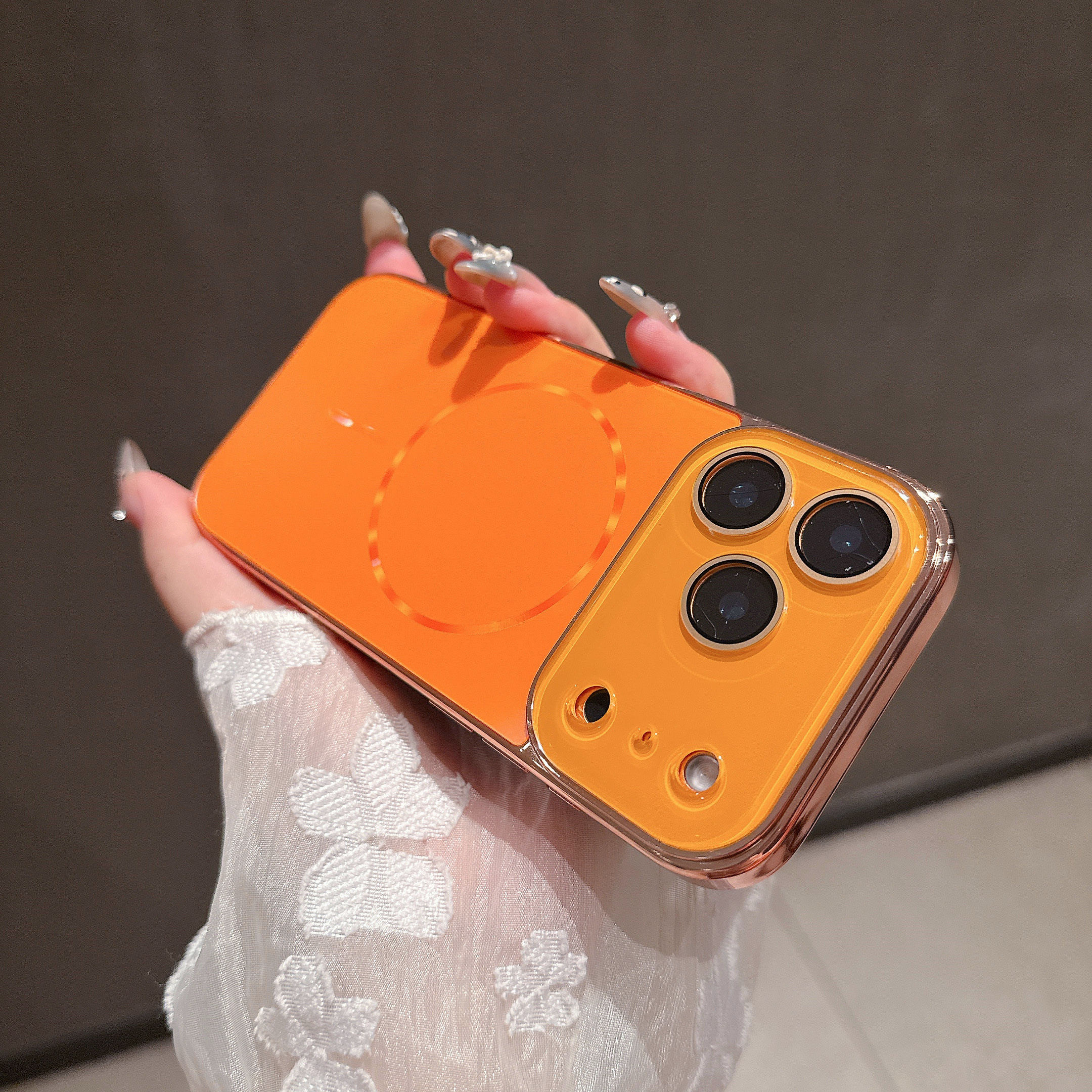 适用苹果17pro手机壳iphone17promax自带镜头膜全包16promax电镀大视窗Magsafe强磁吸15新款14简约高级感外壳