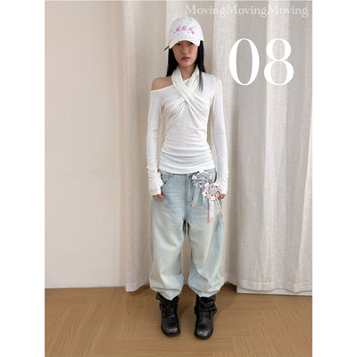 MovingMovingMoving 3/5 20:00 挂脖多穿法百搭白色打底上衣