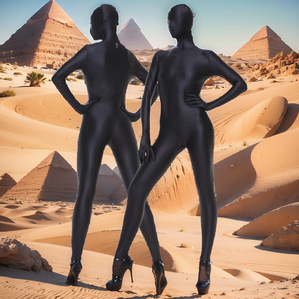 zentai全包紧身衣纯色体操服舞台