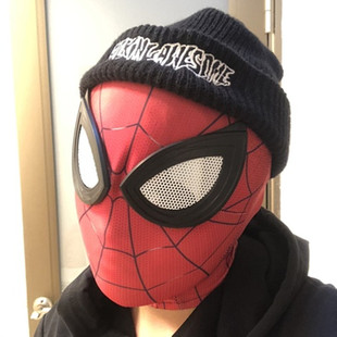 抖音死侍面具蜘蛛侠头套搞怪蹦迪cos毒液沙雕面罩万圣节