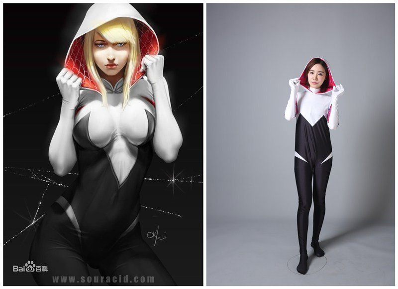 marvel漫威spider gwen女蜘蛛格温zipup史黛西平行宇宙