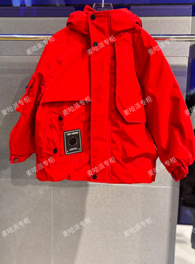 MHP麦哈派冬款儿童男女童新款红色外套防风羽绒服保暖带帽255096