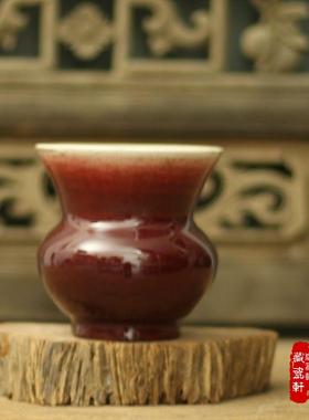 景德镇陶瓷高温颜色釉郎红笔洗