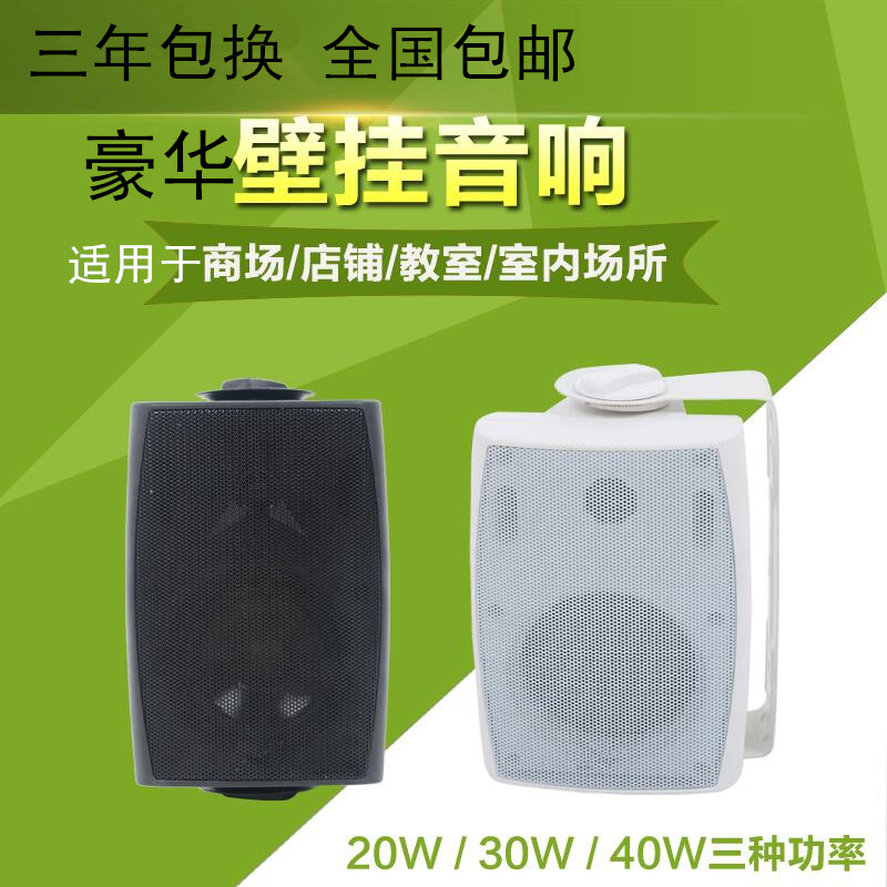 会议室壁挂音箱酒店咖啡厅餐厅背景音乐挂壁式音响公共喇叭音箱