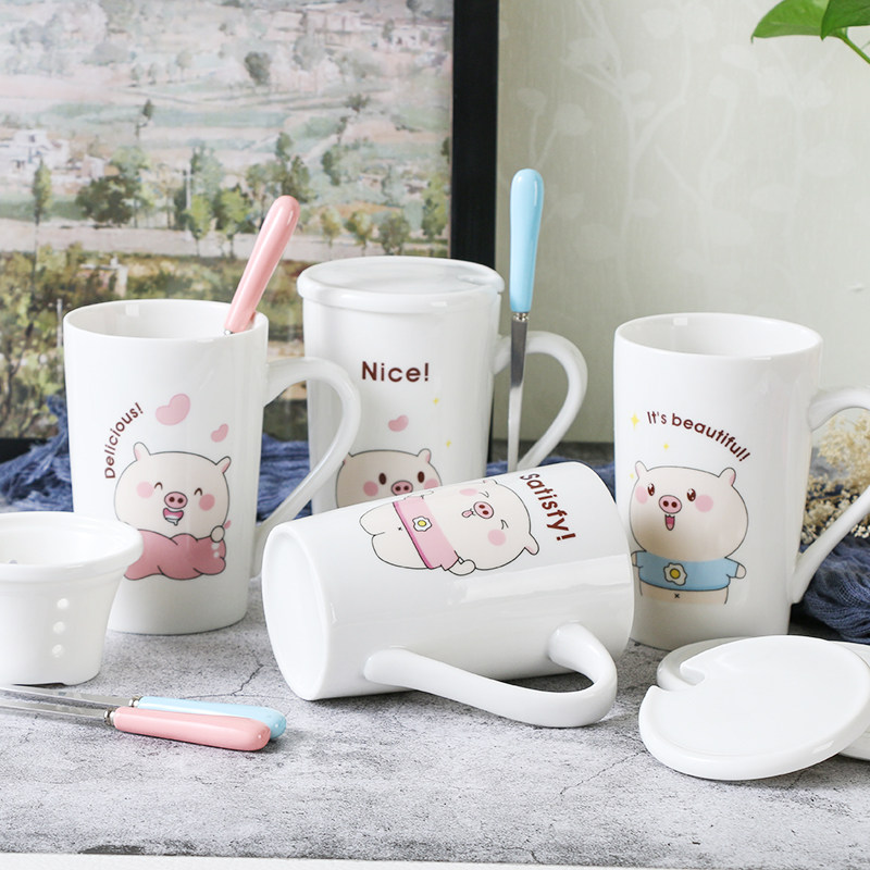 originality personality Trend Mug children lovely Simplicity student ceramics Water cup With cover household lovers glassin the Tableware , Cup/Cups/Kettle , Mug  category - from Buy2taobao.com to provide professional Taobao agent buy service