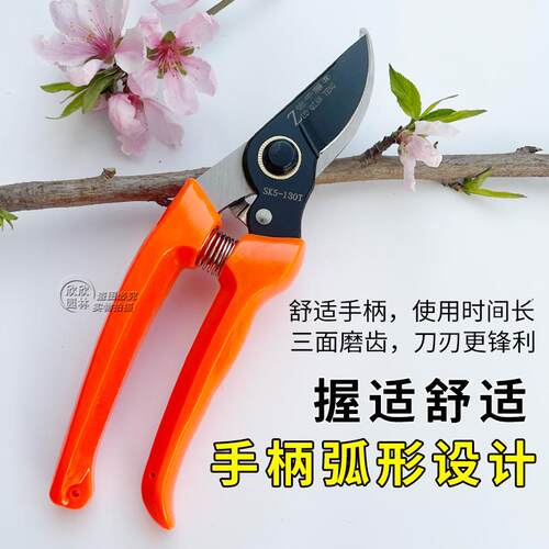 特氟龙枝剪佐千藤SK5钢材树枝剪
