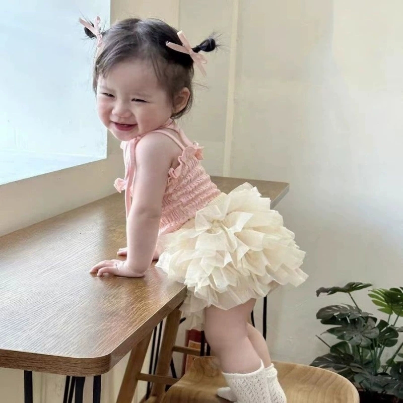 女童连衣裙夏装套装tutu裙子2025新款儿童礼服周岁女宝宝衣服公主
