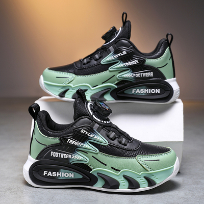 男童鞋子春秋防水皮面儿童运动鞋