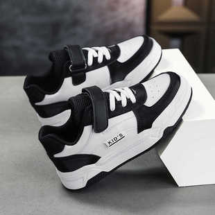 ABCkings男童低帮板鞋春秋款防水皮面中大童软底休闲潮流儿童鞋子