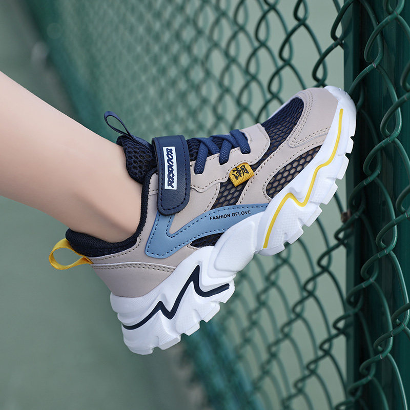 ABCkings男童鞋子夏季单网镂空透气防臭儿童运动鞋中大童跑步网鞋